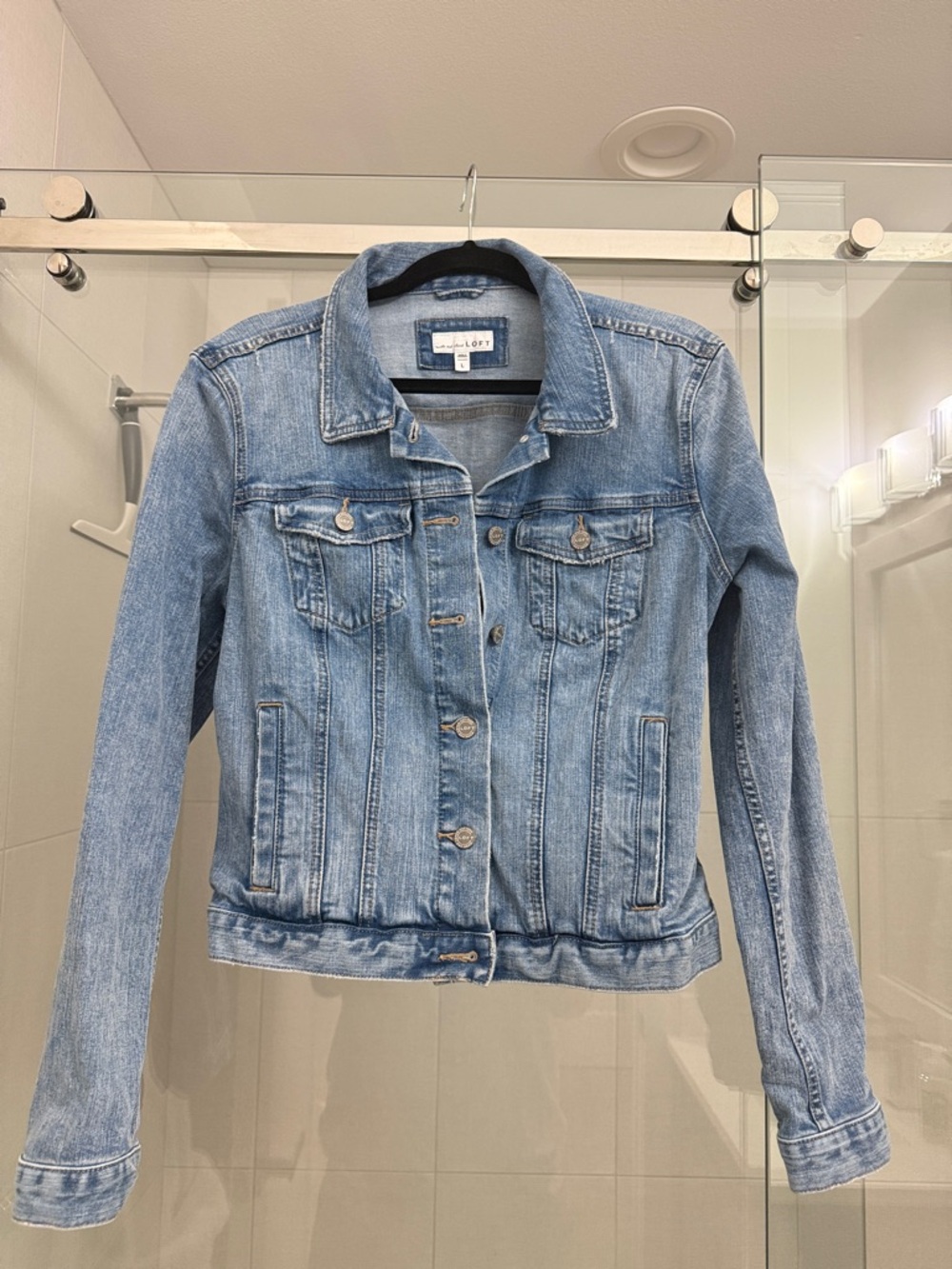 Loft Light Blue Denim Jean Jacket - Women's